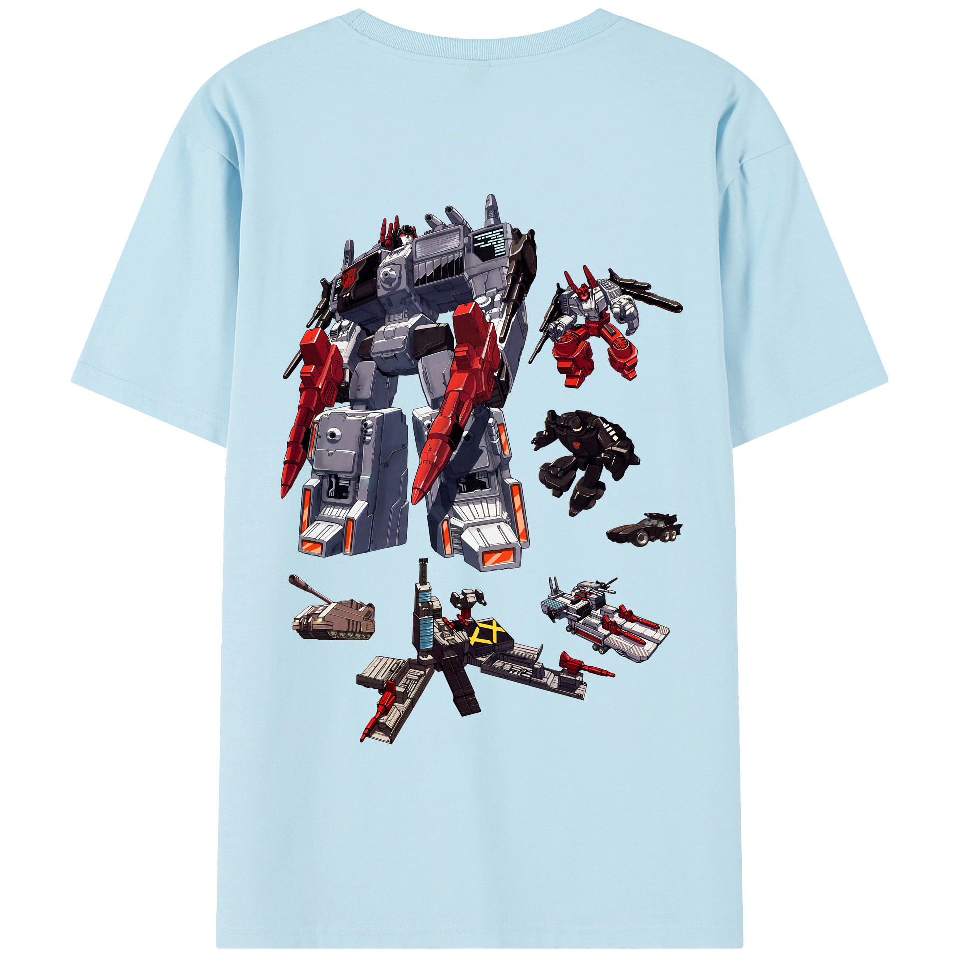 （画像用） Transformers トランスフォーマー 綿100％半袖Tシャツ（背面プリント）